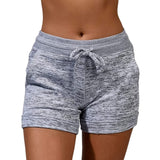 New Summer Drawstring Paw Print Shorts Female Elastic High Waist Loose Shorts Women Fashion Soft Beach Casual Sport Short