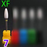 3/32'' Bullet Ceramic Nail Drill Bit Rotate Burr Milling Cutter For Manicure Pedicur Tools Electric Nail Drill Accessories