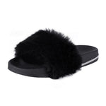 2020 Women Summer Outdoor Fur Slippers Bling Pink White Flat Sandals Plush Fashion Casual Shoes Home Slippres Comfortable Shoes