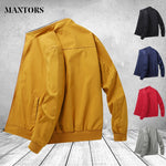 Men Jacket Solid Autumn Winter Casual Thin Windproof Jackets Male Zipper Coat Outwear Outfit Parkas Men's Windbreaker Sportswear