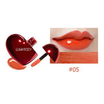 Lip Gloss Moisturizing Lip Glaze Liquid Lipstick Waterproof Long-lasting Heart-shaped Lip Makeup Cosmetics Non-stick Cup TSLM1