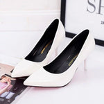 Plus Size OL Office Lady Shoes Faux Suede High Heels Woman Shoes Pointed Toe Dress Shoes Basic Pumps Women Boat zapatos mujer